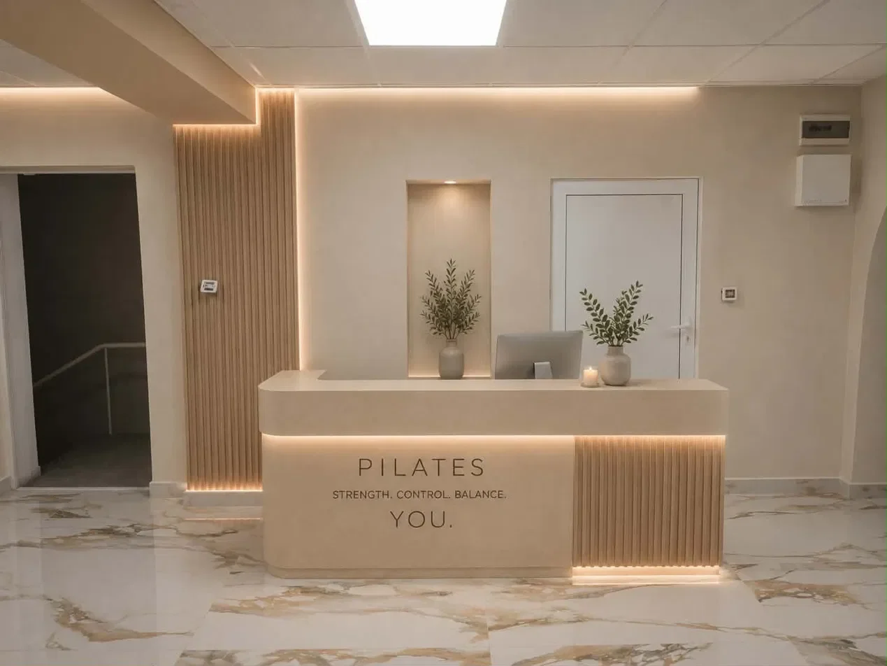 Рецепцията на VISION Reformer за първо посещение в пилатес студиото